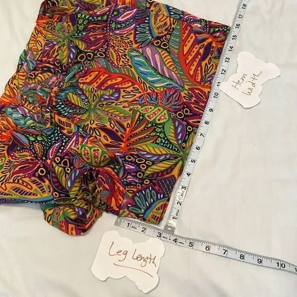 NWT Live 4 truth szS Colorful Leaf Print Two-Piece shorts with tube top set - Picture 16 of 17